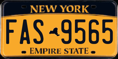 NY license plate FAS9565