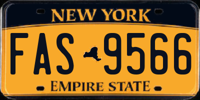 NY license plate FAS9566