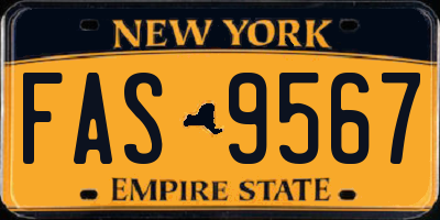 NY license plate FAS9567