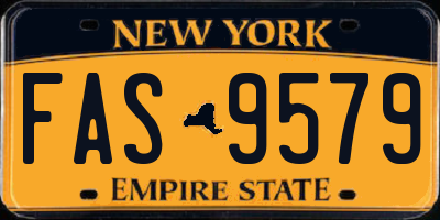 NY license plate FAS9579
