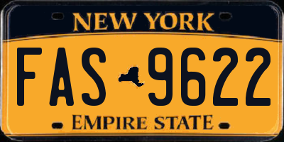 NY license plate FAS9622