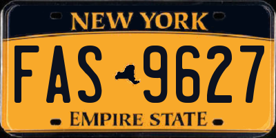 NY license plate FAS9627