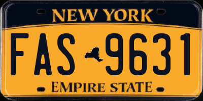 NY license plate FAS9631
