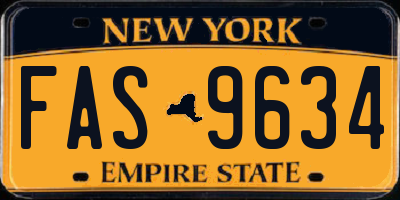 NY license plate FAS9634