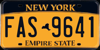 NY license plate FAS9641