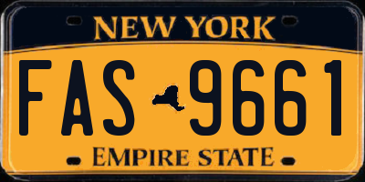 NY license plate FAS9661