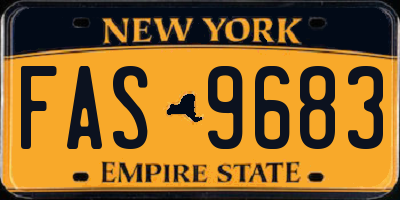 NY license plate FAS9683