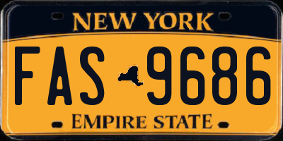 NY license plate FAS9686
