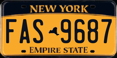 NY license plate FAS9687