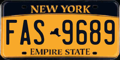 NY license plate FAS9689