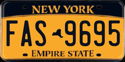 NY license plate FAS9695