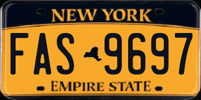 NY license plate FAS9697