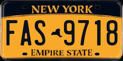 NY license plate FAS9718