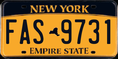 NY license plate FAS9731