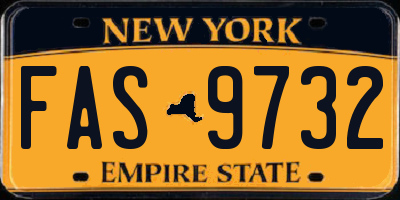 NY license plate FAS9732