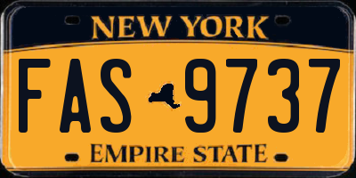 NY license plate FAS9737