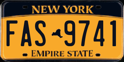 NY license plate FAS9741