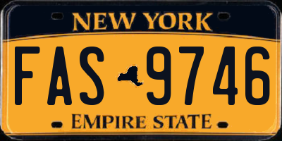 NY license plate FAS9746