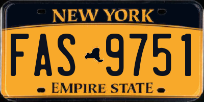 NY license plate FAS9751