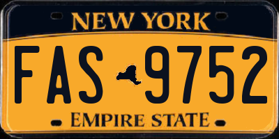 NY license plate FAS9752