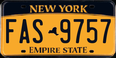 NY license plate FAS9757