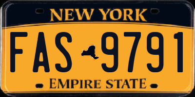 NY license plate FAS9791