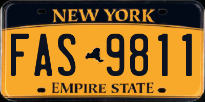 NY license plate FAS9811