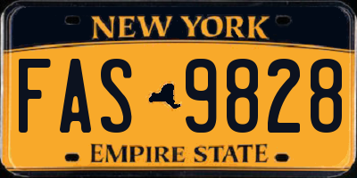 NY license plate FAS9828