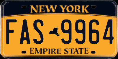 NY license plate FAS9964