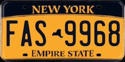 NY license plate FAS9968