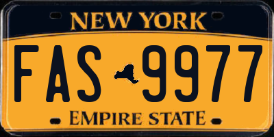 NY license plate FAS9977