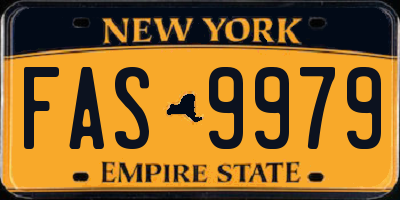 NY license plate FAS9979