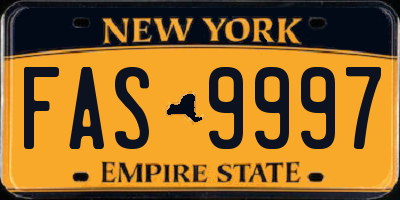 NY license plate FAS9997