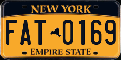 NY license plate FAT0169