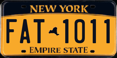 NY license plate FAT1011