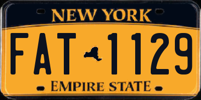 NY license plate FAT1129