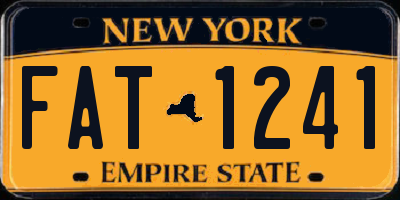 NY license plate FAT1241