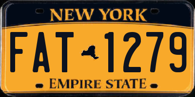 NY license plate FAT1279