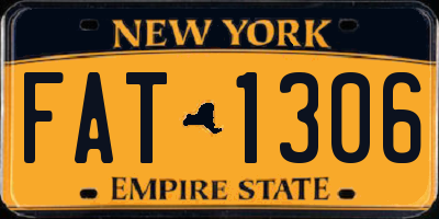 NY license plate FAT1306
