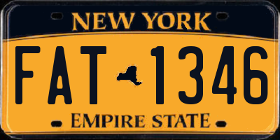 NY license plate FAT1346
