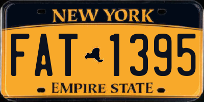 NY license plate FAT1395