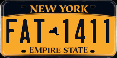 NY license plate FAT1411
