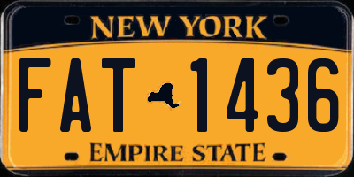 NY license plate FAT1436