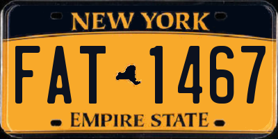 NY license plate FAT1467