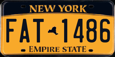 NY license plate FAT1486