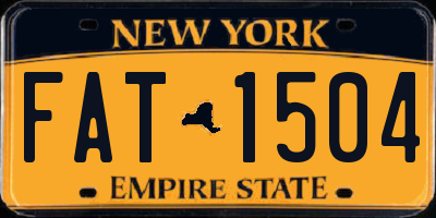 NY license plate FAT1504