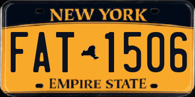 NY license plate FAT1506