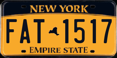NY license plate FAT1517
