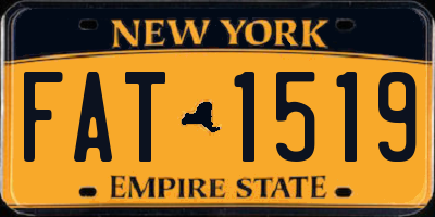 NY license plate FAT1519