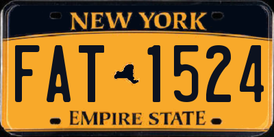 NY license plate FAT1524